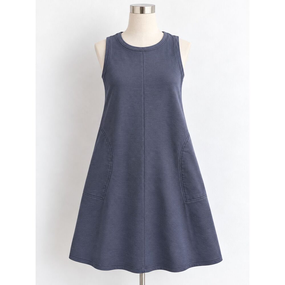 Wool& Sierra Tank Dress Washed Navy Medium 213